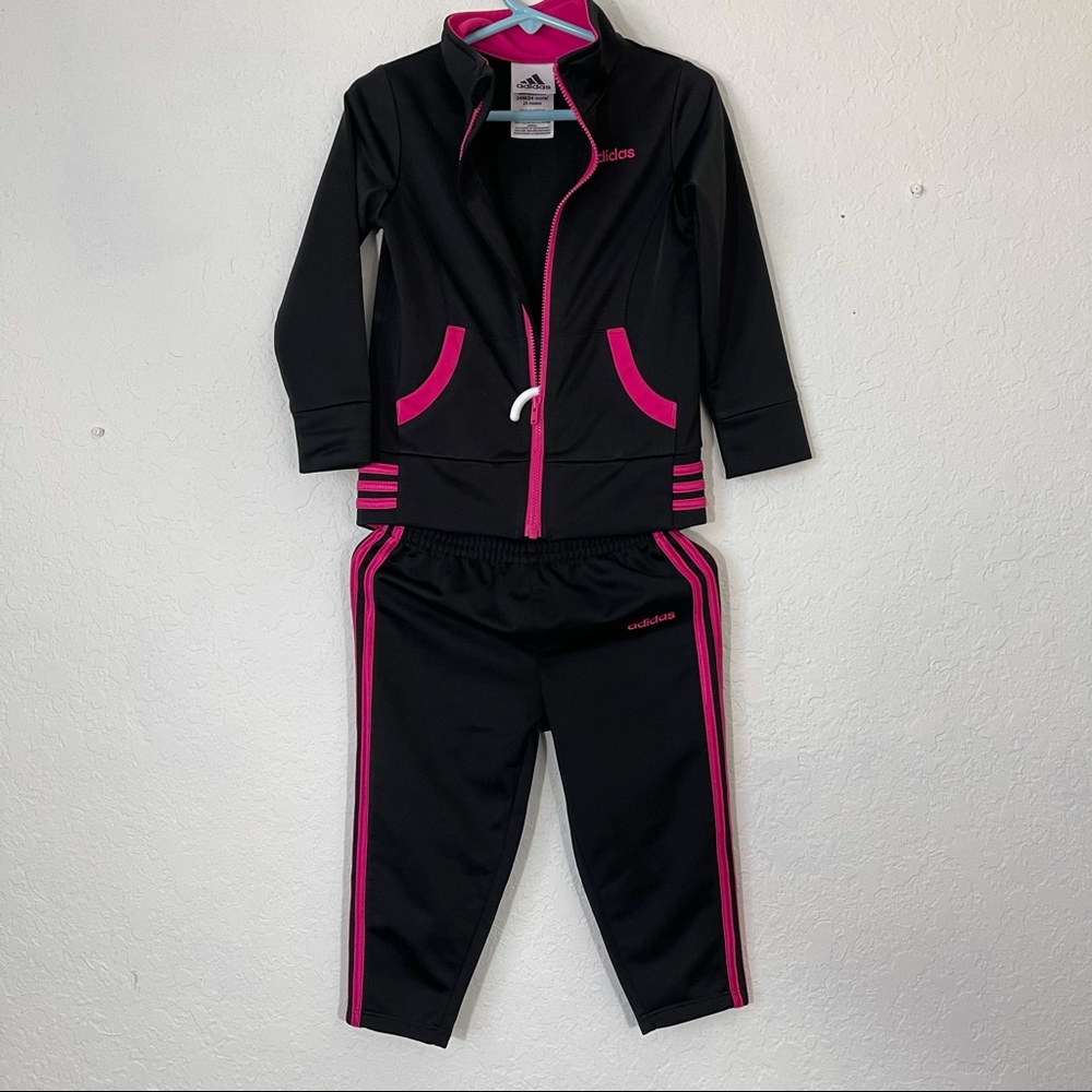 Adosa little girls zip front event jacket and joggers tricot ser